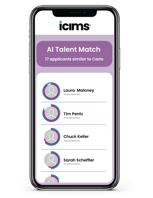 screenshot of icims mobile recruiting