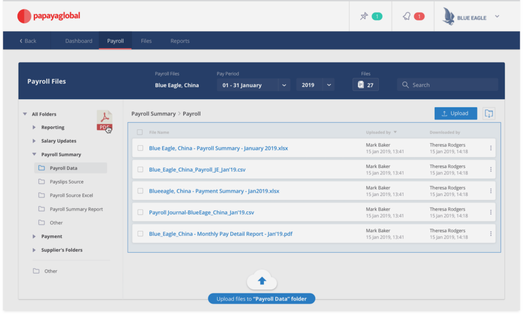 screenshot of papaya global robust security safeguards