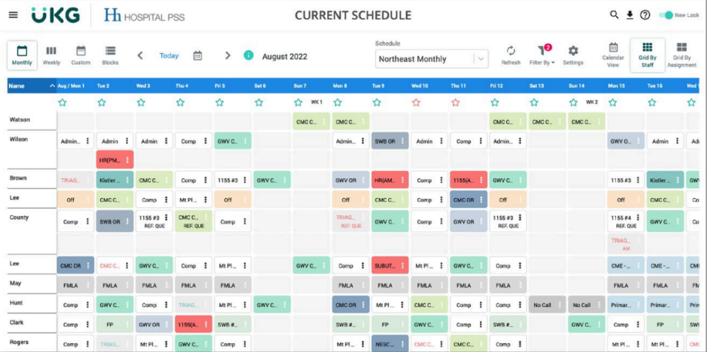 screenshot of ukg scalability and team size