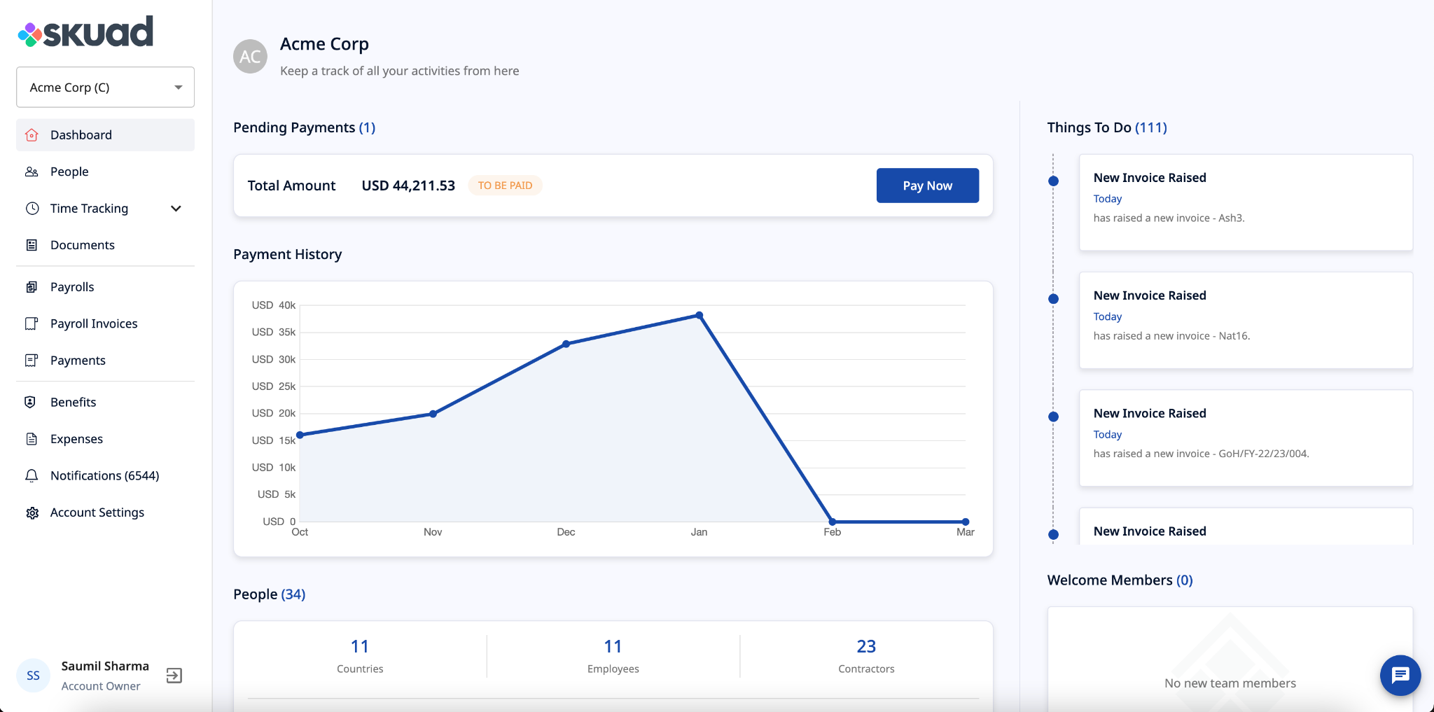 skuad payroll management screenshot