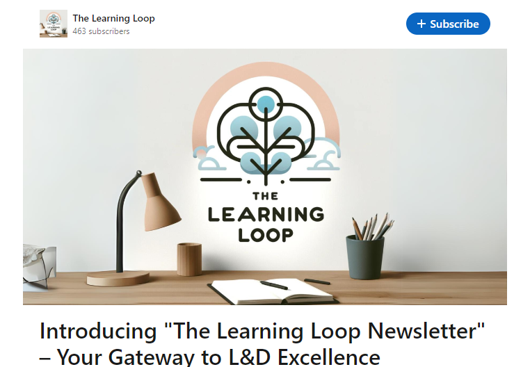 The Learning Loop, newsletter for learning and development