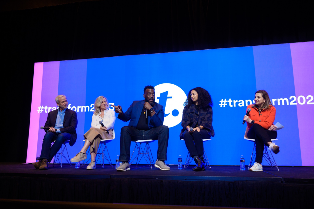 A panel discussion at the Transform conference