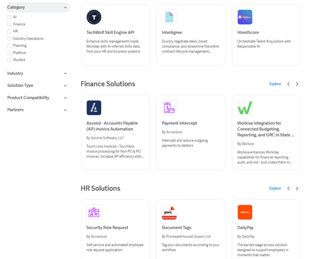 workday integrations screenshot