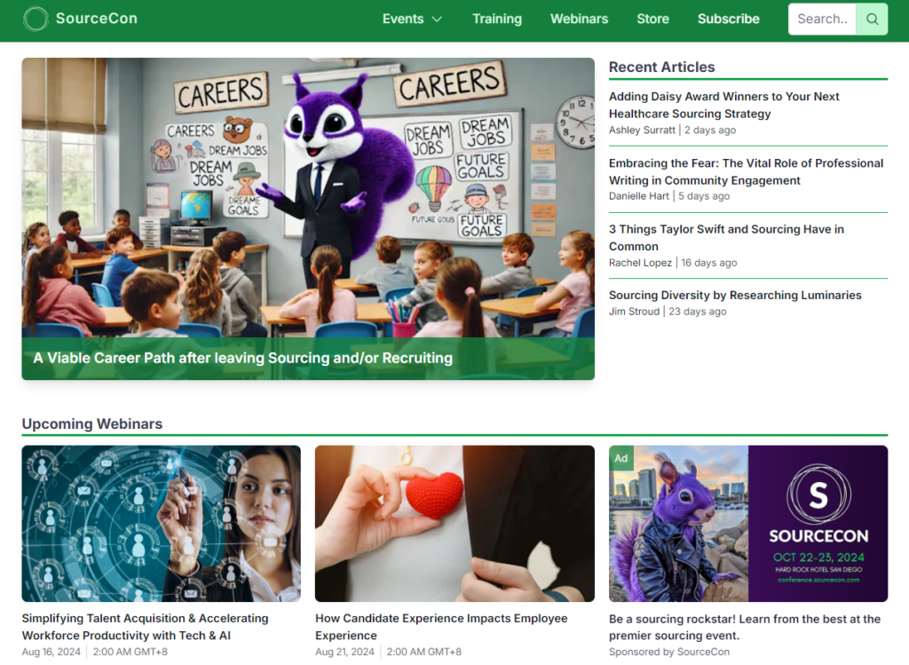 SourceCon Newsletter home page