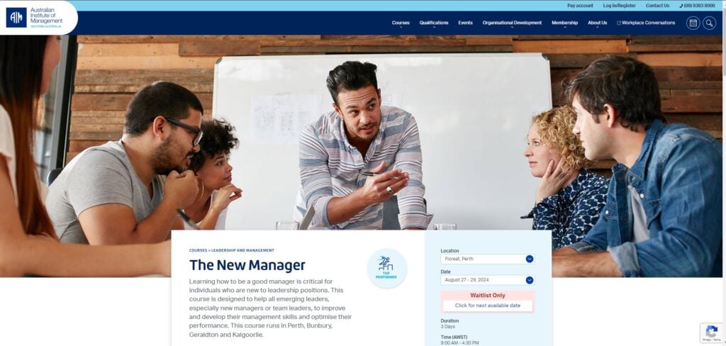 The New Manager course screenshot