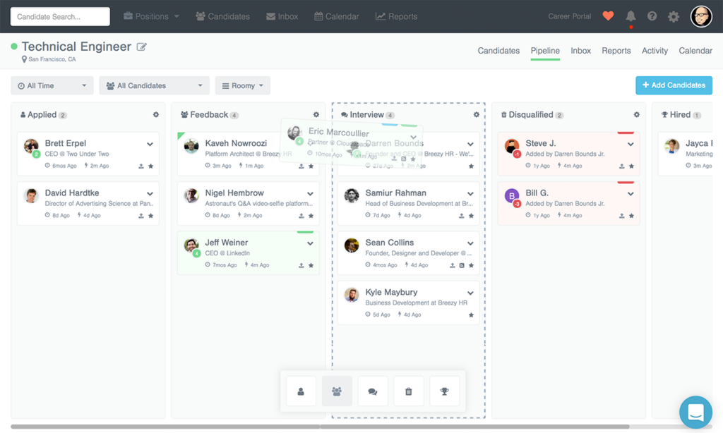 breezy hr ease of use screenshot