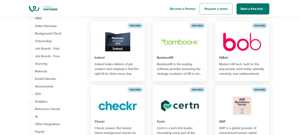 workable recruiting integration screenshot