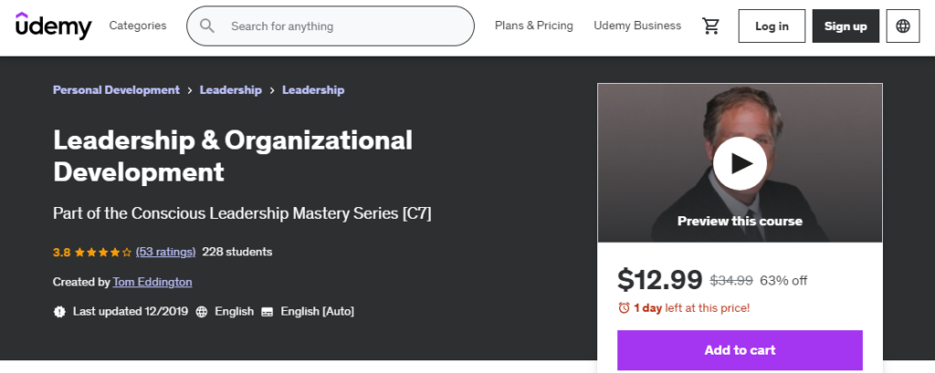 The Leadership & Organizational Development course overview