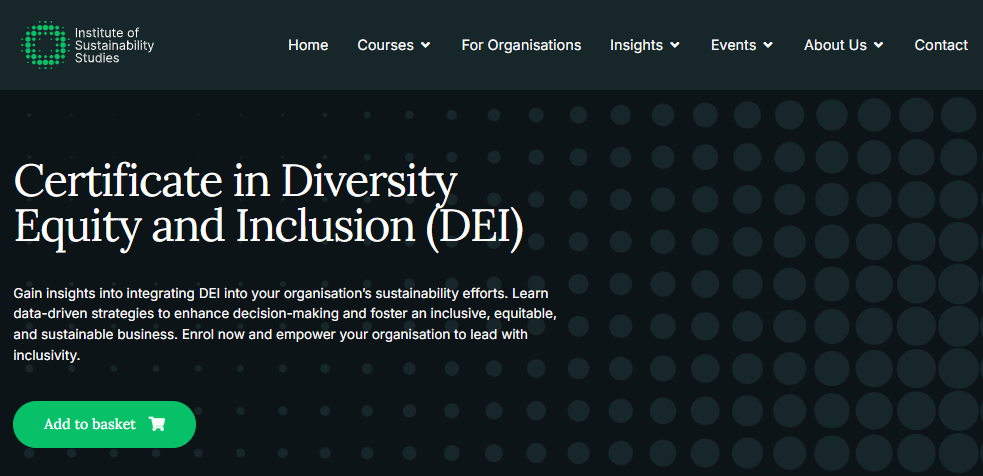 Certificate in Diversity Equity and Inclusion course