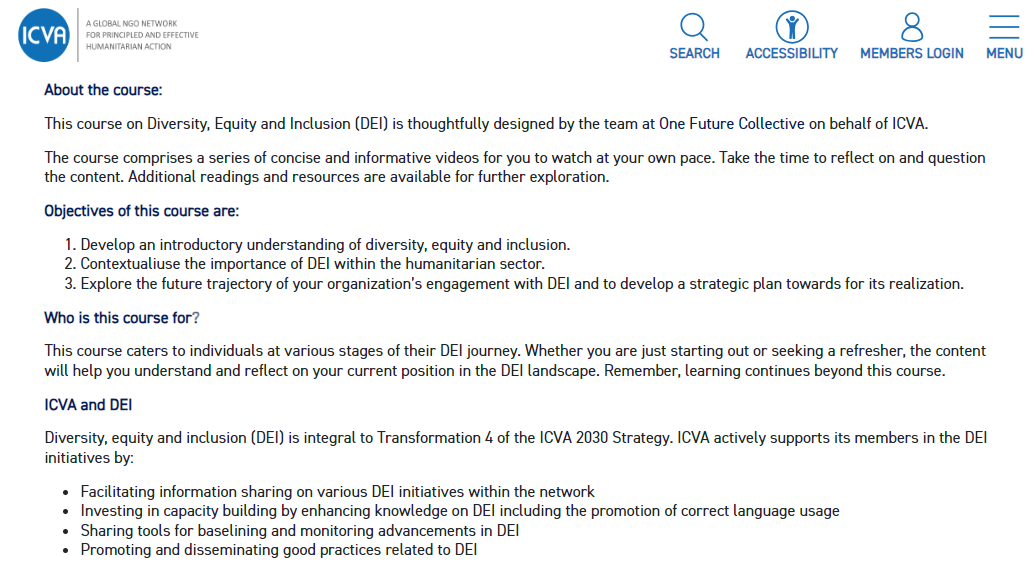 Diversity, Equity, and Inclusion (DEI) Online Course