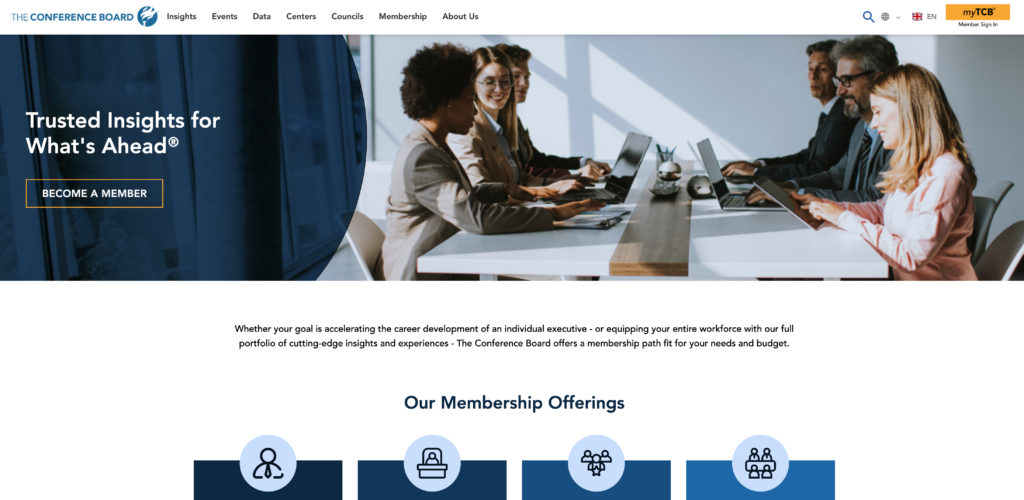 The Conference Board landing page