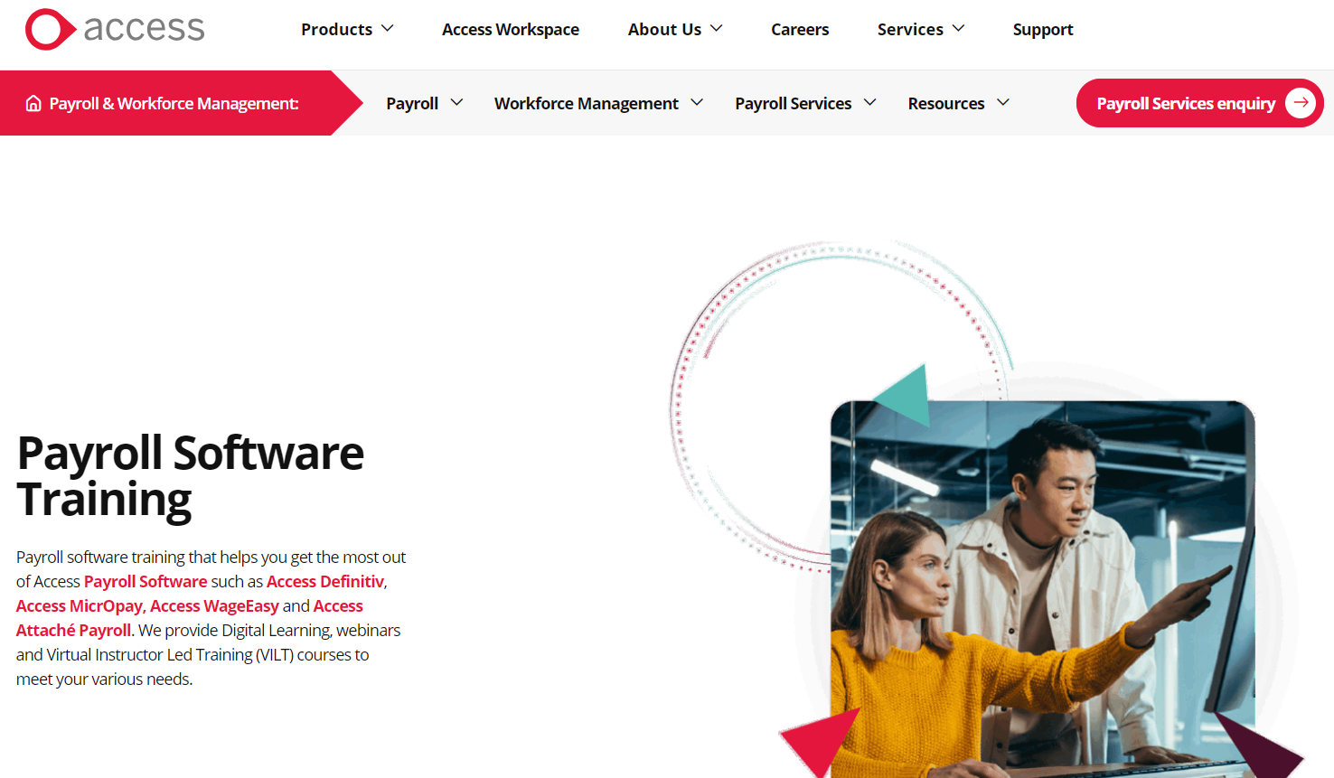 The Payroll Software Training (Access) course page