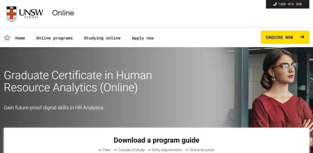 Certificate in Human Resource Analytics Course Page