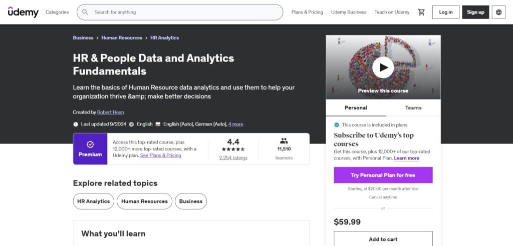 HR & People Data and Analytics Fundamentals Landing Page