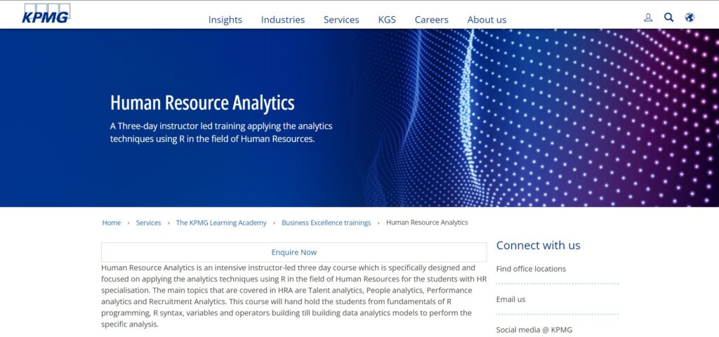 Human Resource Analytics Landing Page