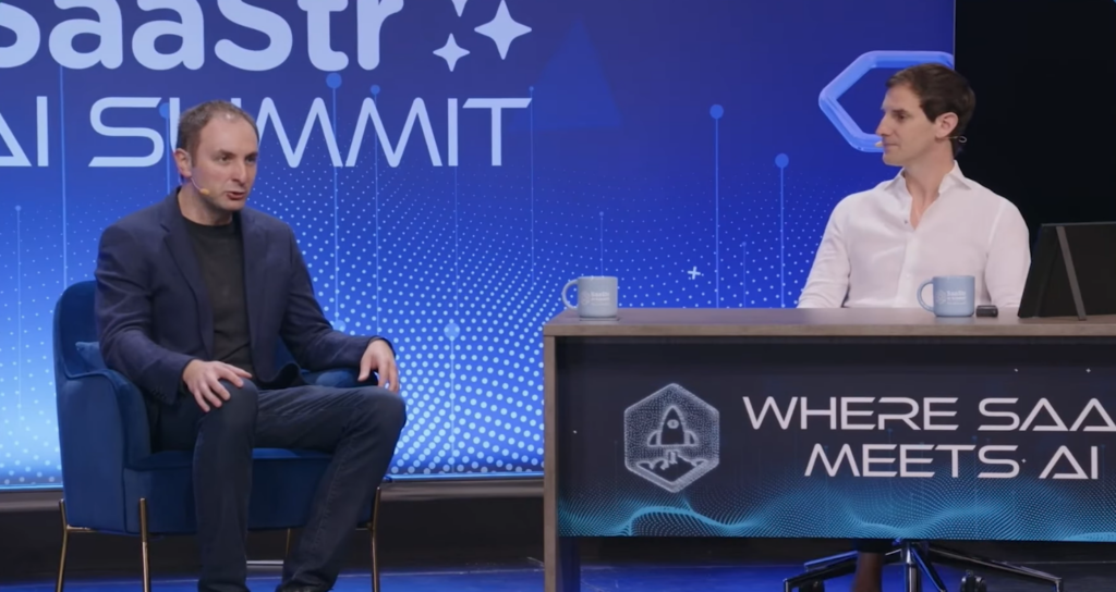 Dmitry Shevelenko, CBO at Perplexity, interviewed by Sam Blond, Co-Founder and CEO of Monaco, at the 2025 SaaStr Annual conference