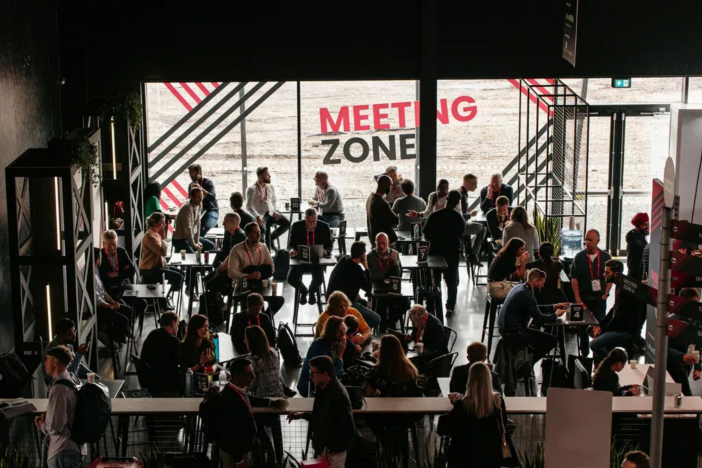Networking area at Sifted Summit