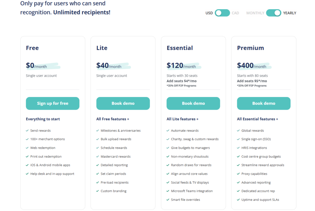 guusto pricing screenshot