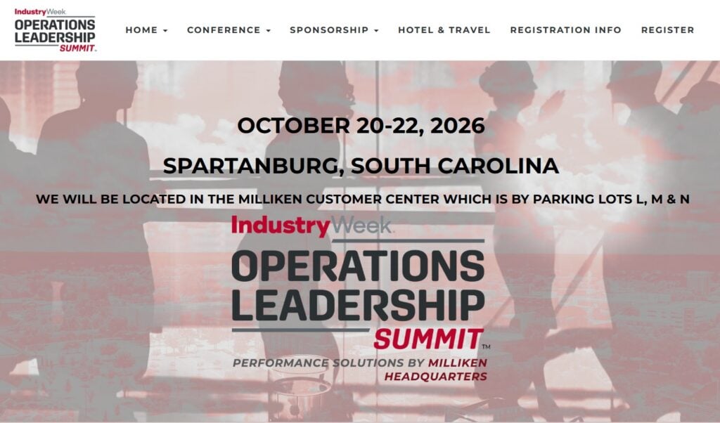 Landing page for Industry Week's Operations Leadership Summit 2026
