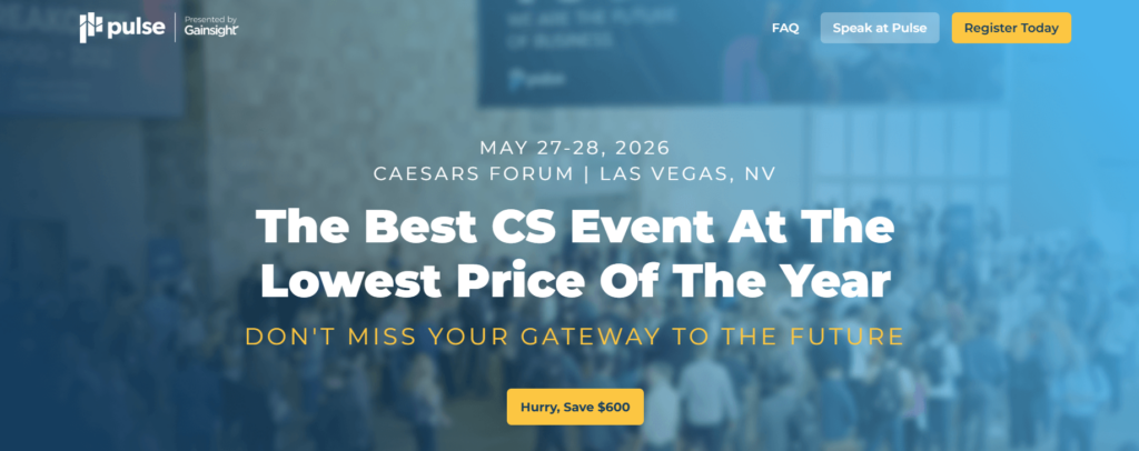 The Pulse 2026 website page screenshot