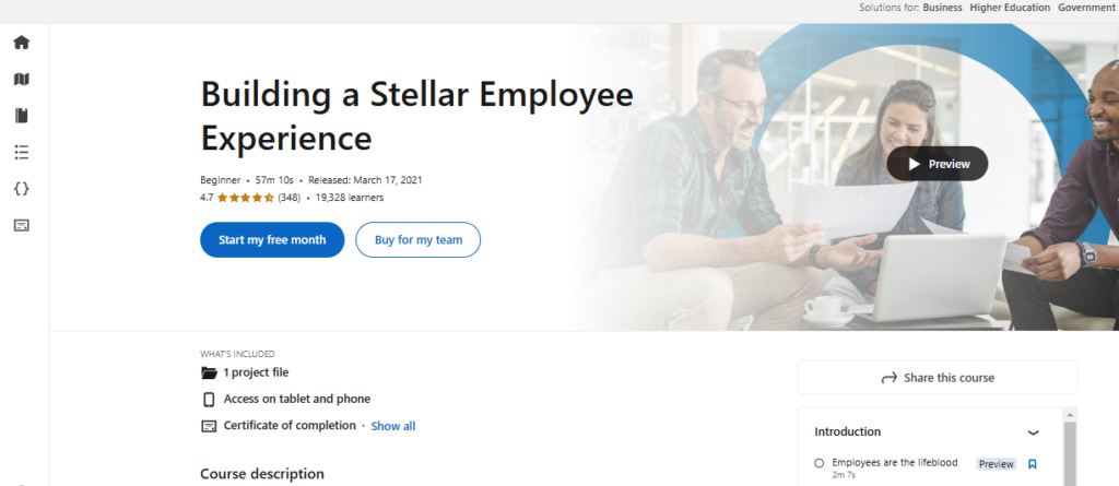 Building a Stellar Employee Experience landing page