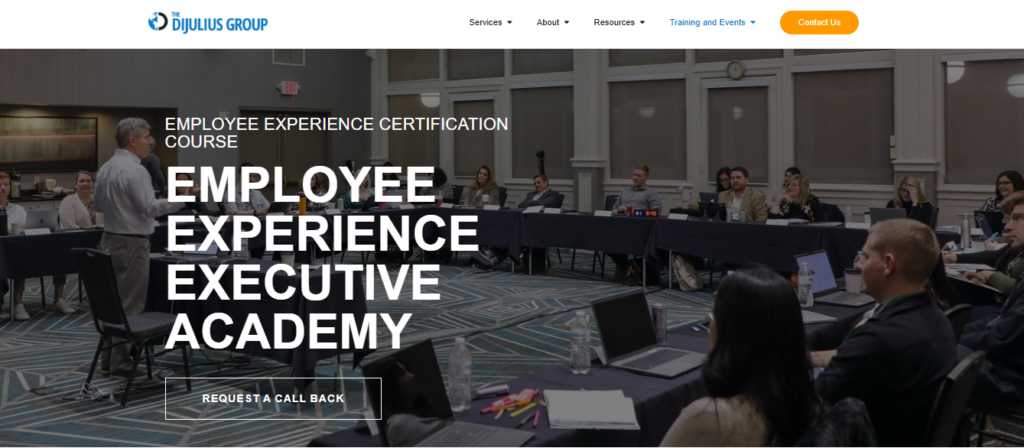 Employee Experience Academy landing page
