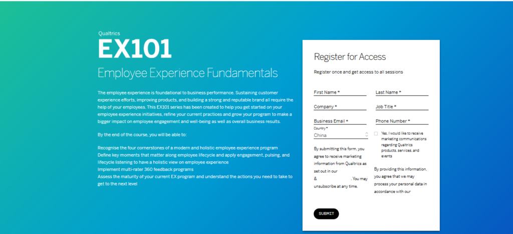 Employee Experience Fundamentals, an employee experience course