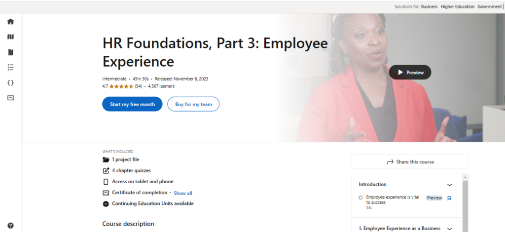 HR Foundations, Part 3: Employee Experience landing page