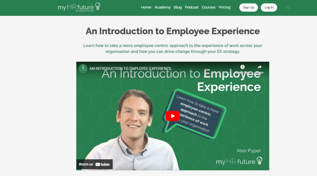 Introduction to Employee Experience, an employee experience course