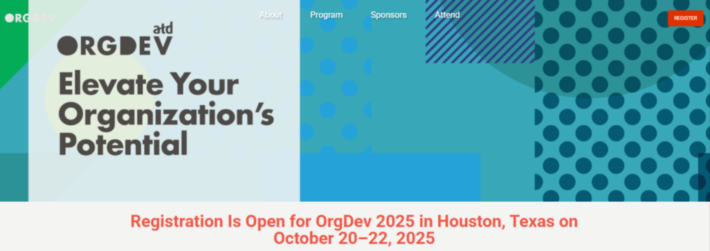 Banner for the ATD Organization Development Conference 2025
