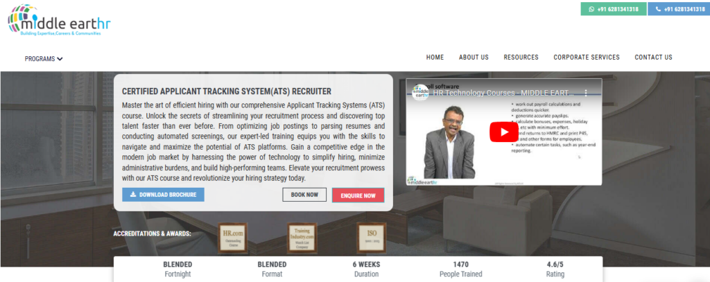 Certified ATS Recruiter, an applicant tracking system training