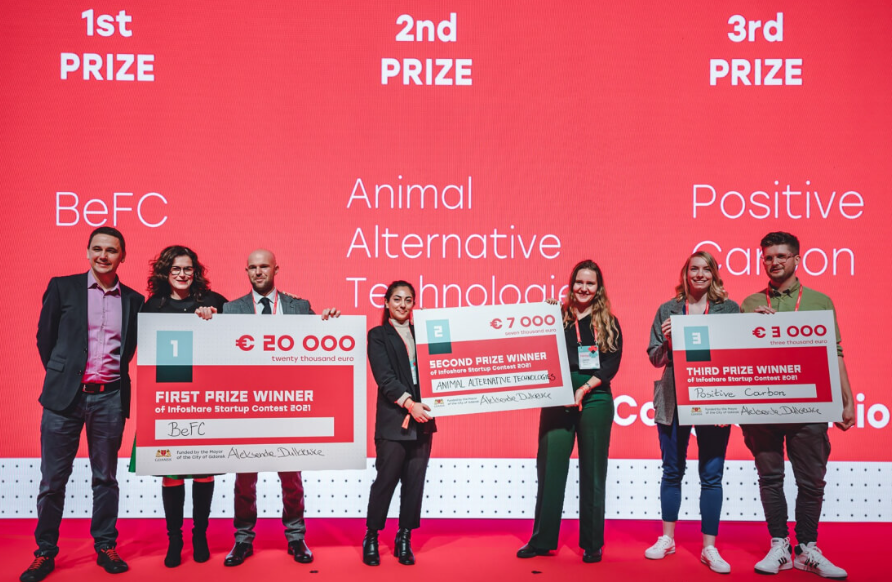 Winners of the Startup Contest at the Infoshare Conference for founders