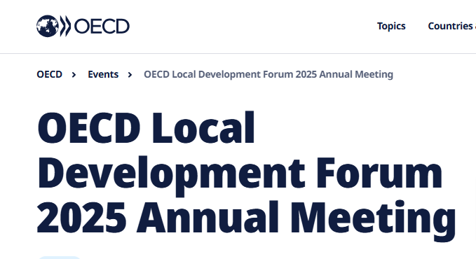Banner for the OECD Local Development Forum 2025 Annual Meeting