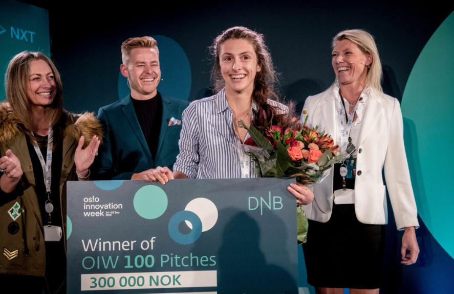 Winner of OIW 100 Pitches at Oslo Innovation Week conference for founders