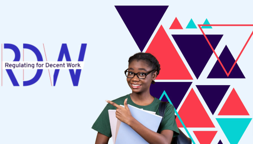 Banner for the Regulating for Decent Work Conference
