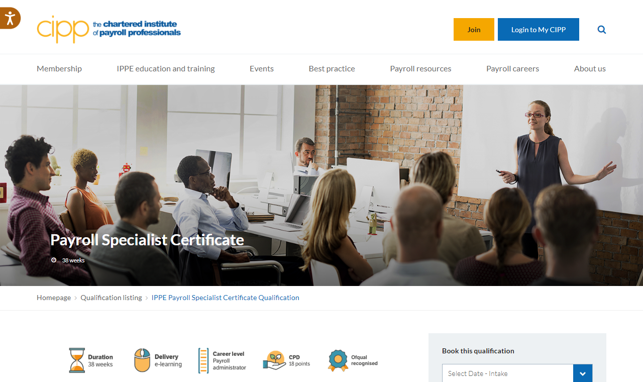 Payroll Specialist Certificate overview