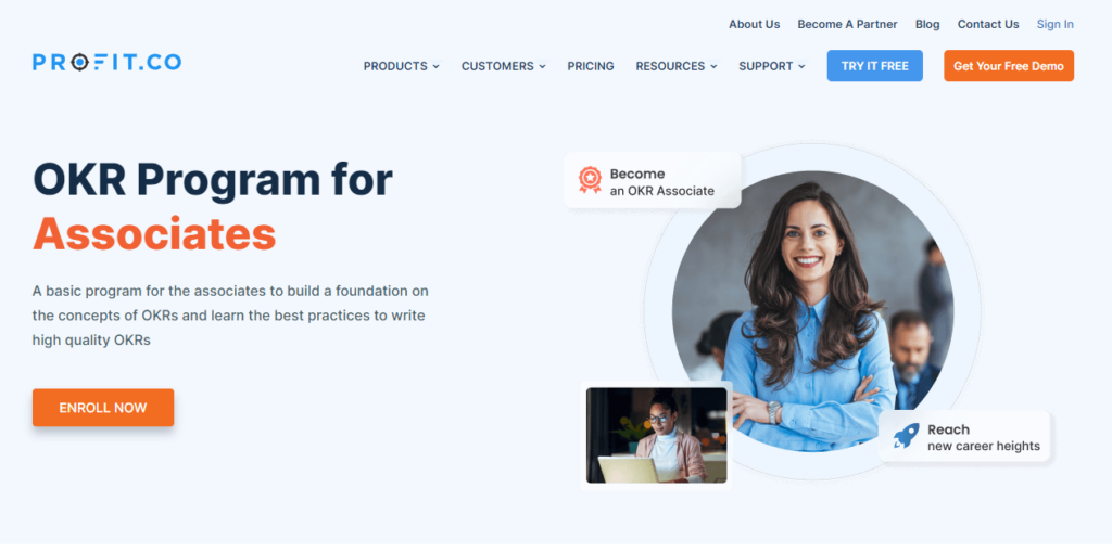 OKR Program for Associates page screenshot