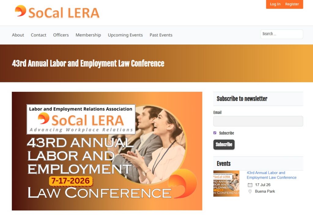 Homepage for the 43rd Annual Labor and Employment Law Conference