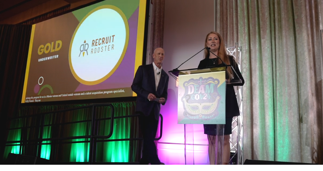 A speaker presenting at the DEAMcon Conference