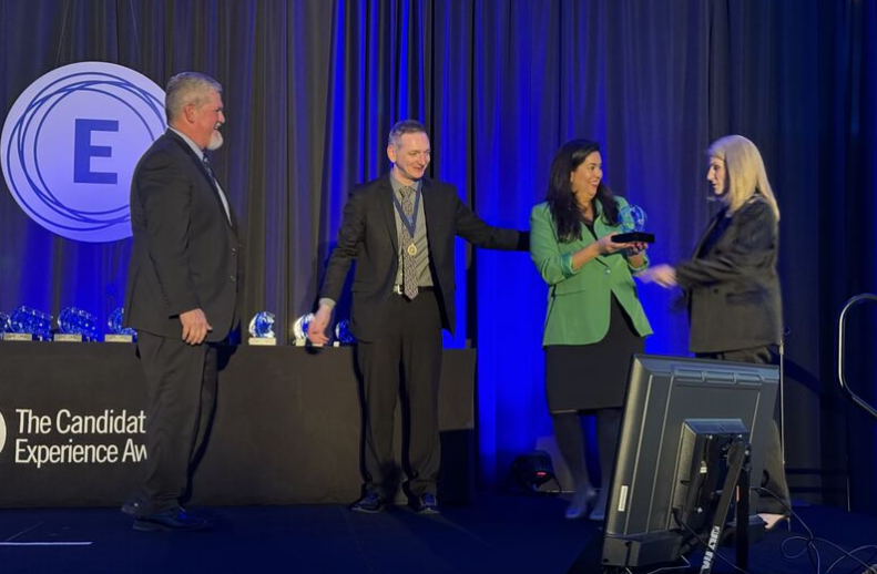 Award recipients honored on stage during the ERE Recruiting Conference ceremony