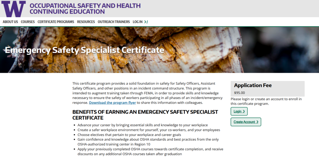 Emergency Safety Specialist Certificate preview