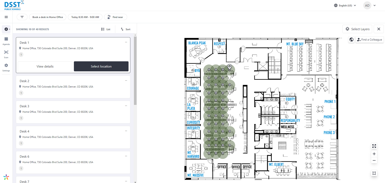 Smartway2 interactive floor plans screenshot