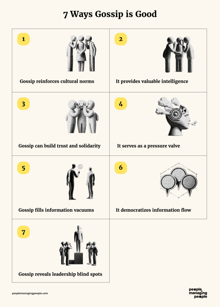 7 ways office gossip is good infographic