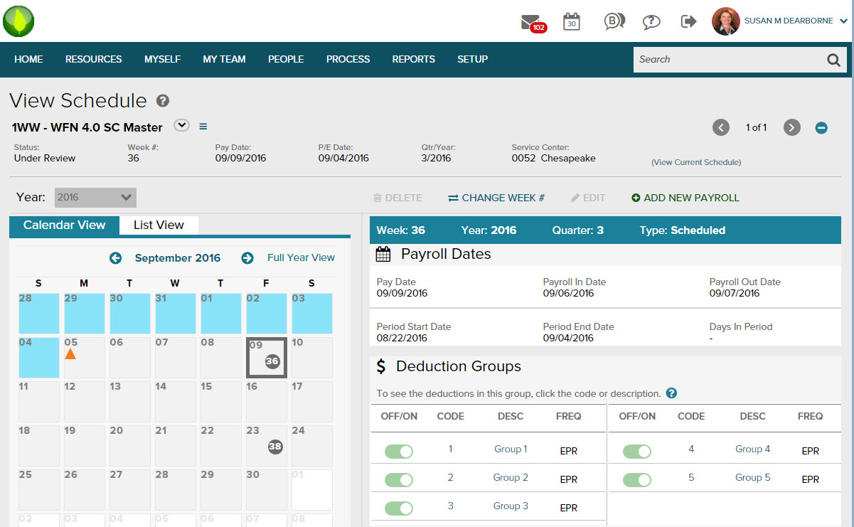 ADP Workforce Now employee scheduling
