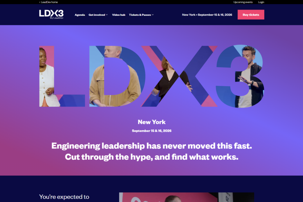 The LeadDev New York website.