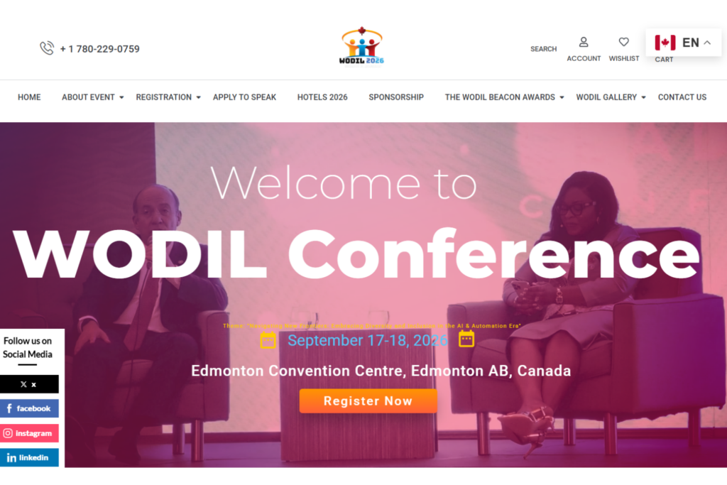 Screenshot of the WODIL conference 2026