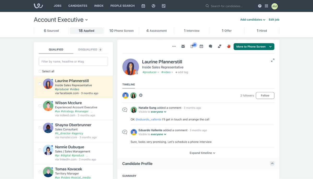 workabale features screenshot