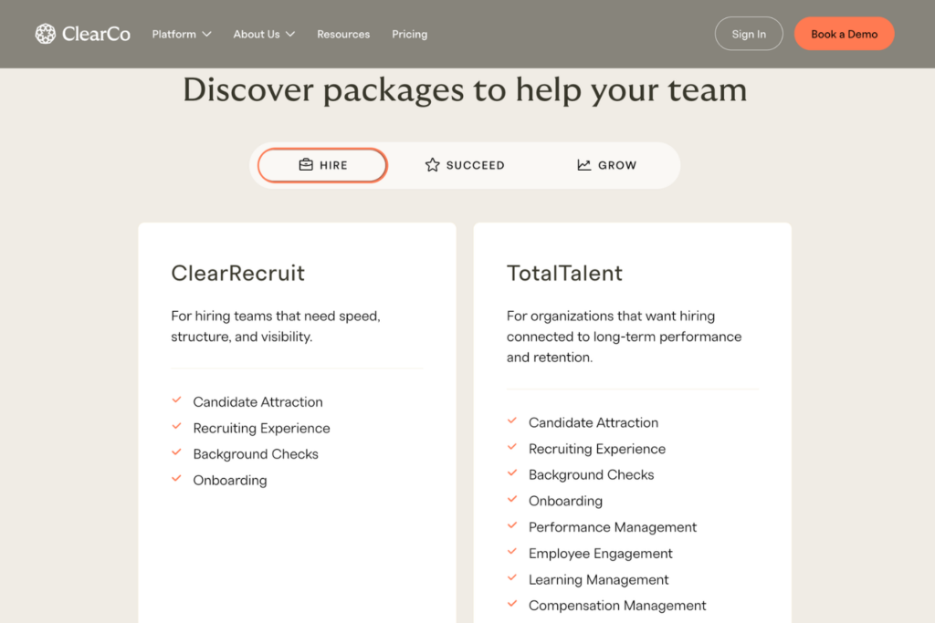 ClearCo's pricing page details.