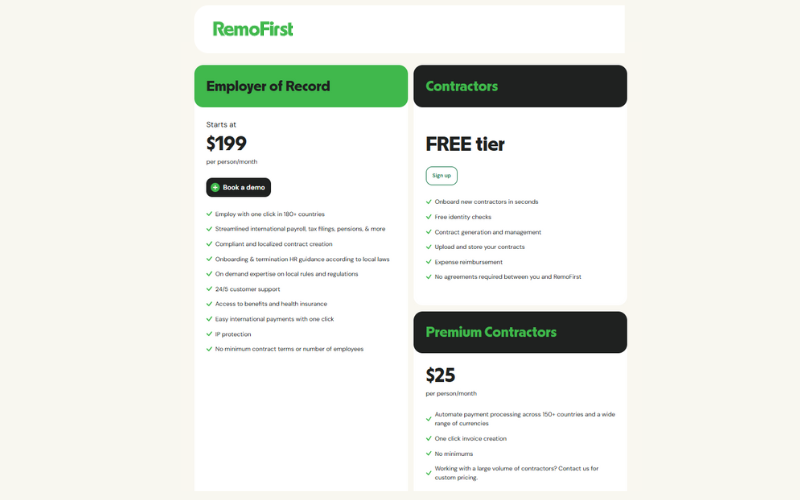RemoFirst pricing details.