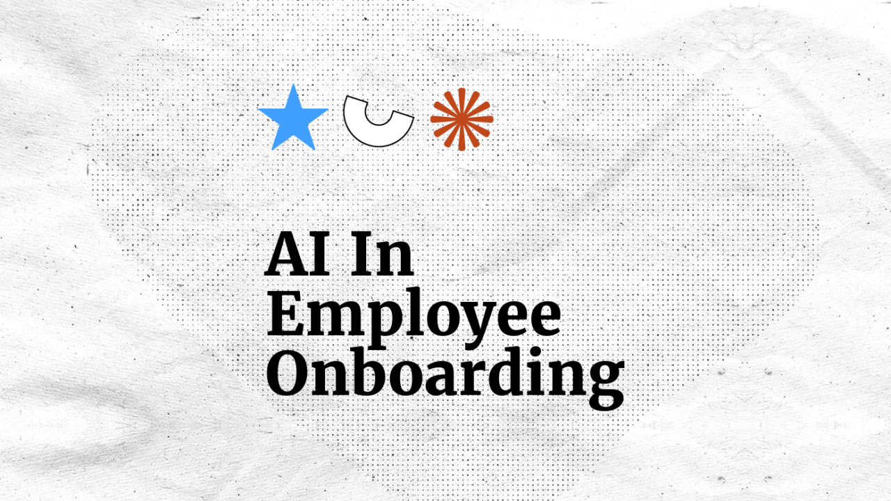 Ai in employee onboarding text on white background